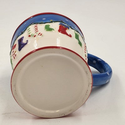 Kirkland's Christmas Hot Cocoa Mug w/ Stocking Lights & Stirring Spoon