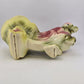 Hull Pottery #60 Planter Parrot Bird Flower Cart Pink Green Ceramic USA MCM