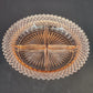 Pink Depression Glass Divided Grill Plate Anchor Hocking Miss America 9" Vintage