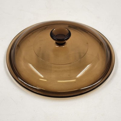 Amber Brown Replacement Round Lid Cover Pyrex V-2.5-C Vision 7.25" For Casserole