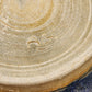 Handmade Pottery Bowl Art Studio Blue Purple Outer Yellow Inner Handled Signed
