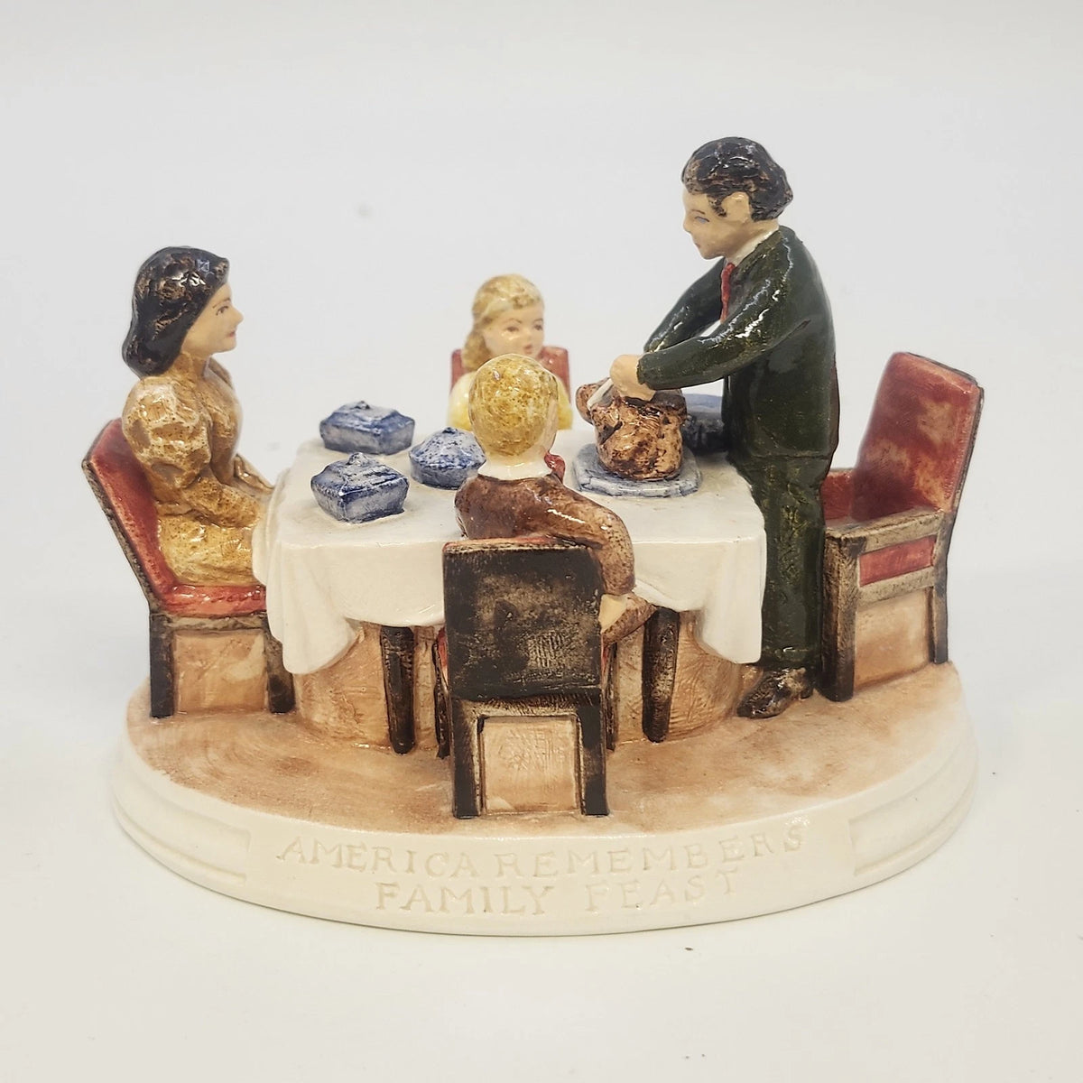 Sebastian Miniatures SML-405 America Remembers Family Feast Figurine 1982 Vtg
