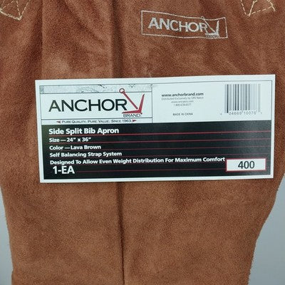 Anchor Best Welds Premium Side Split Cowhide Leather Bib Apron 24"x36" China