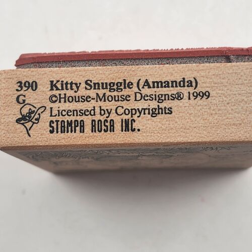 Stampa Rosa Kitty Snuggle & Mudpie Wonder & Lighting the Way Rubber Stamps Vtg