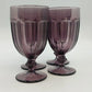 Libbey Fundamentals Classic Colorings Violet Glass Goblets 4 Pieces 16 oz Boxed