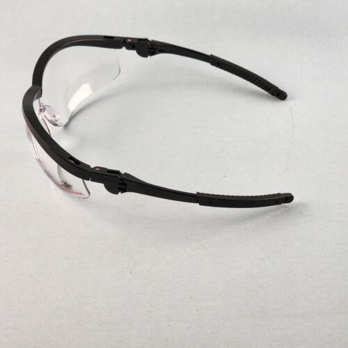 Crews Winchester 110 Safety Glasses Black Frames Clear Scratch Resistant Lens