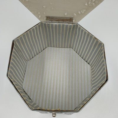 Dorset Rex Fifth Avenue Octagon Basket Weave Handbag Lucite Handle Vintage 1950s