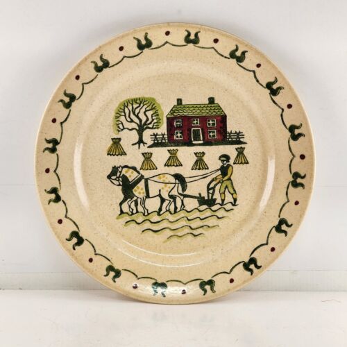 Poppytrail Homestead Provincial Dinner Plate 10" by Metlox Tan Colonial Setting