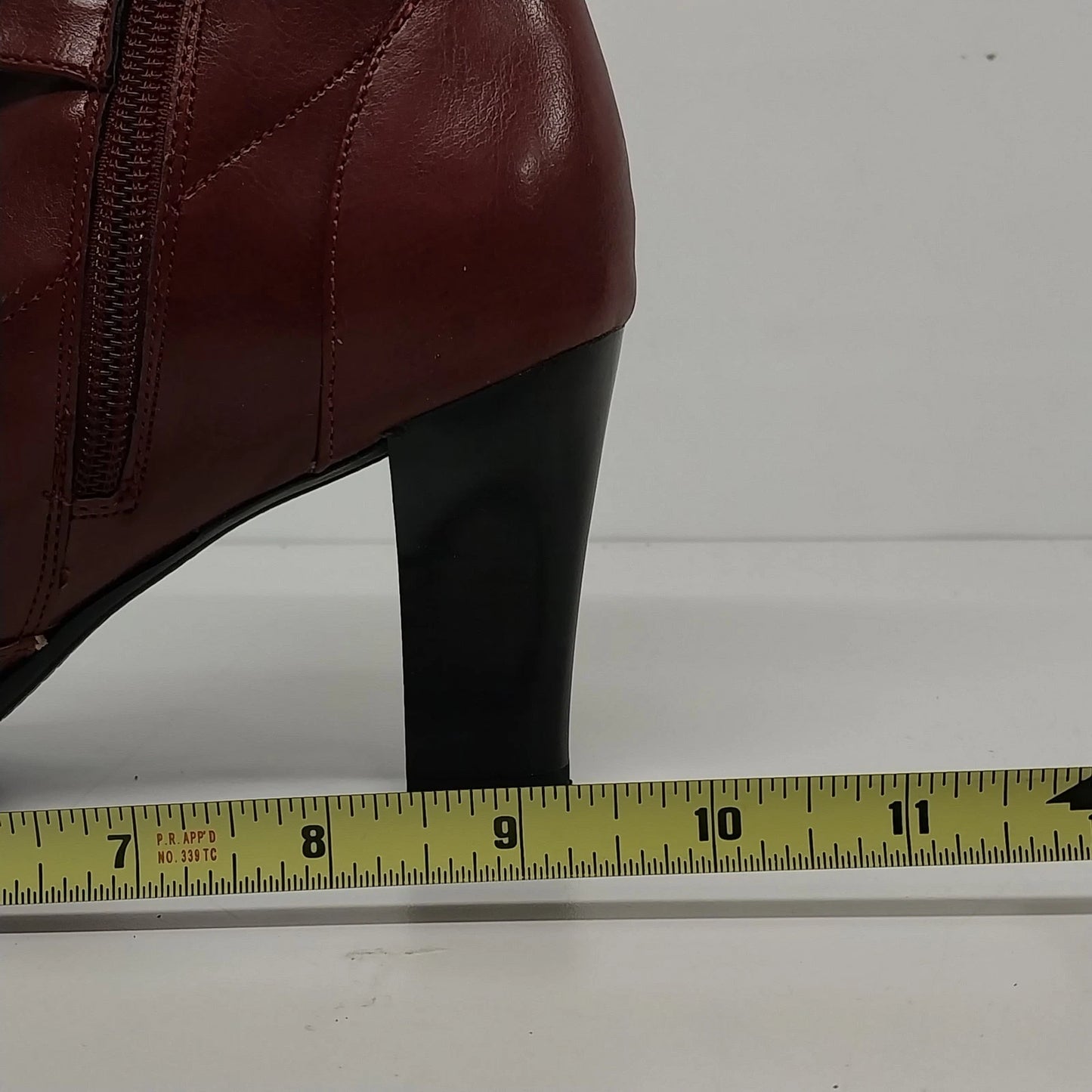 Studio Works Millie Red Leather Ankle Boots Womens 8M Slouchy