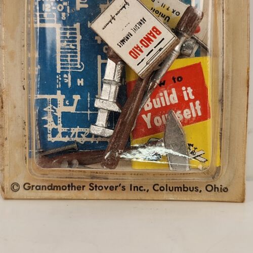 Grandmother Stovers Miniatures Kit Build It DIY Hammer Tools Vintage Band-aid