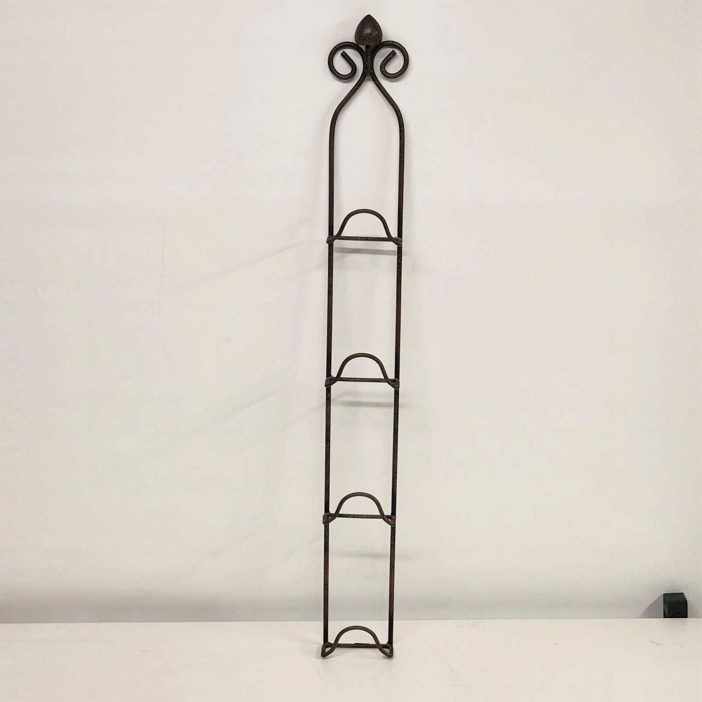 Wrought Iron Plate Wall Hanger Vegetable Plates 4 Pc Set Kitchen Display Decor