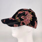 David and Young Baseball Cap Black Pink Floral Velour Soft Velvet Hat China