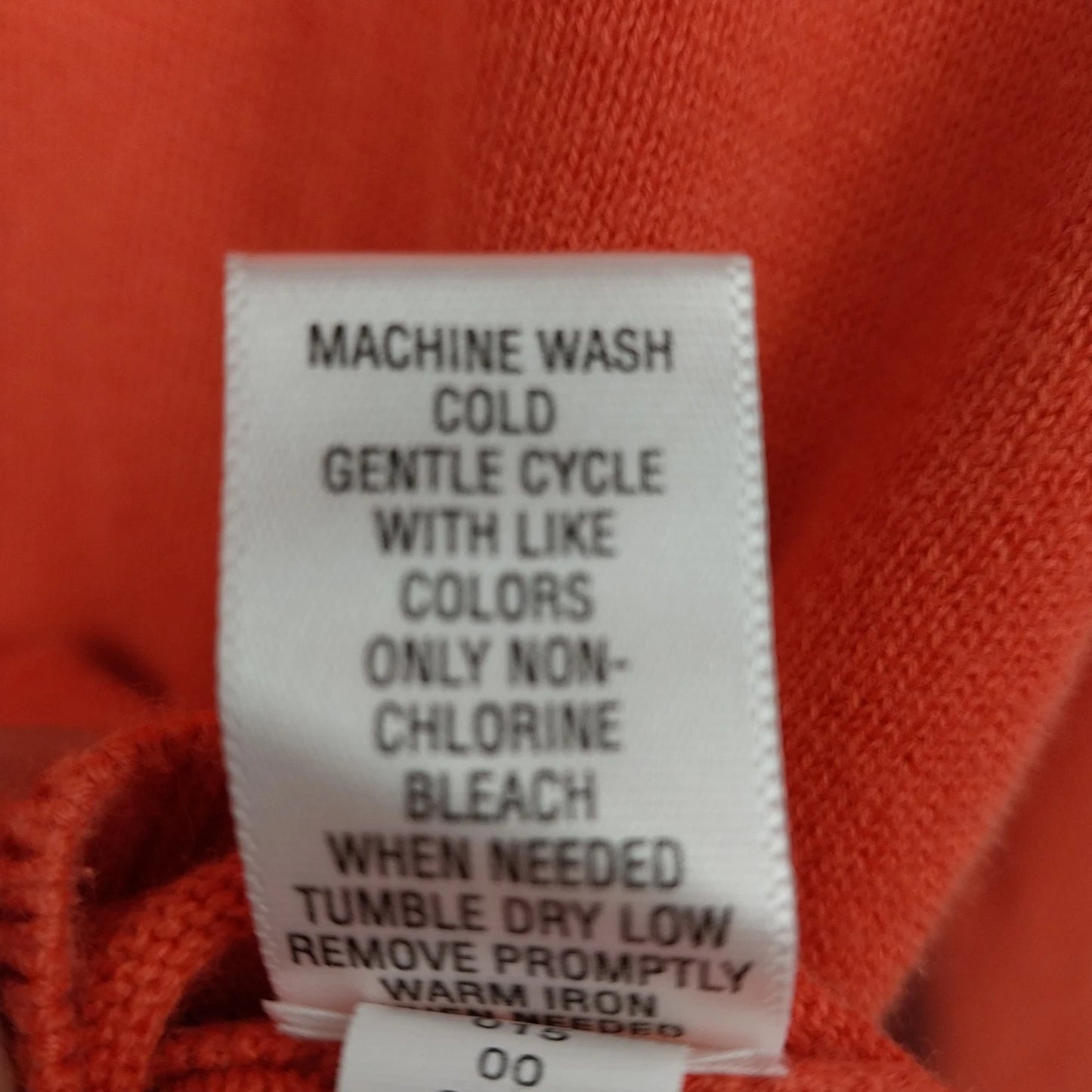 Cherokee Orange Cardigan Sweater Button Front Lightweight Knit Women Medium