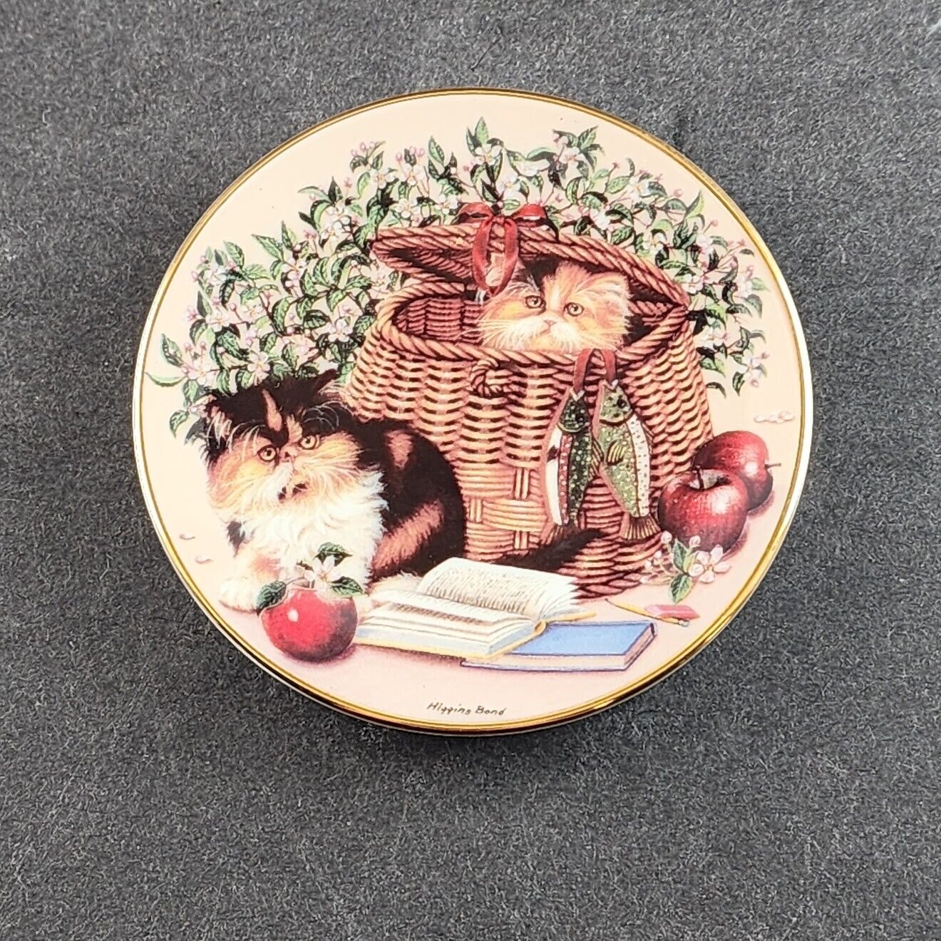Kalendar Kitties Mini 3.5" Decorator Plates by Barbara Higgins-Bond Choose Month