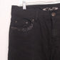 Zena Womens Black Straight Leg Jeans Size 14 Studded Pocket Stretch Cotton Blend