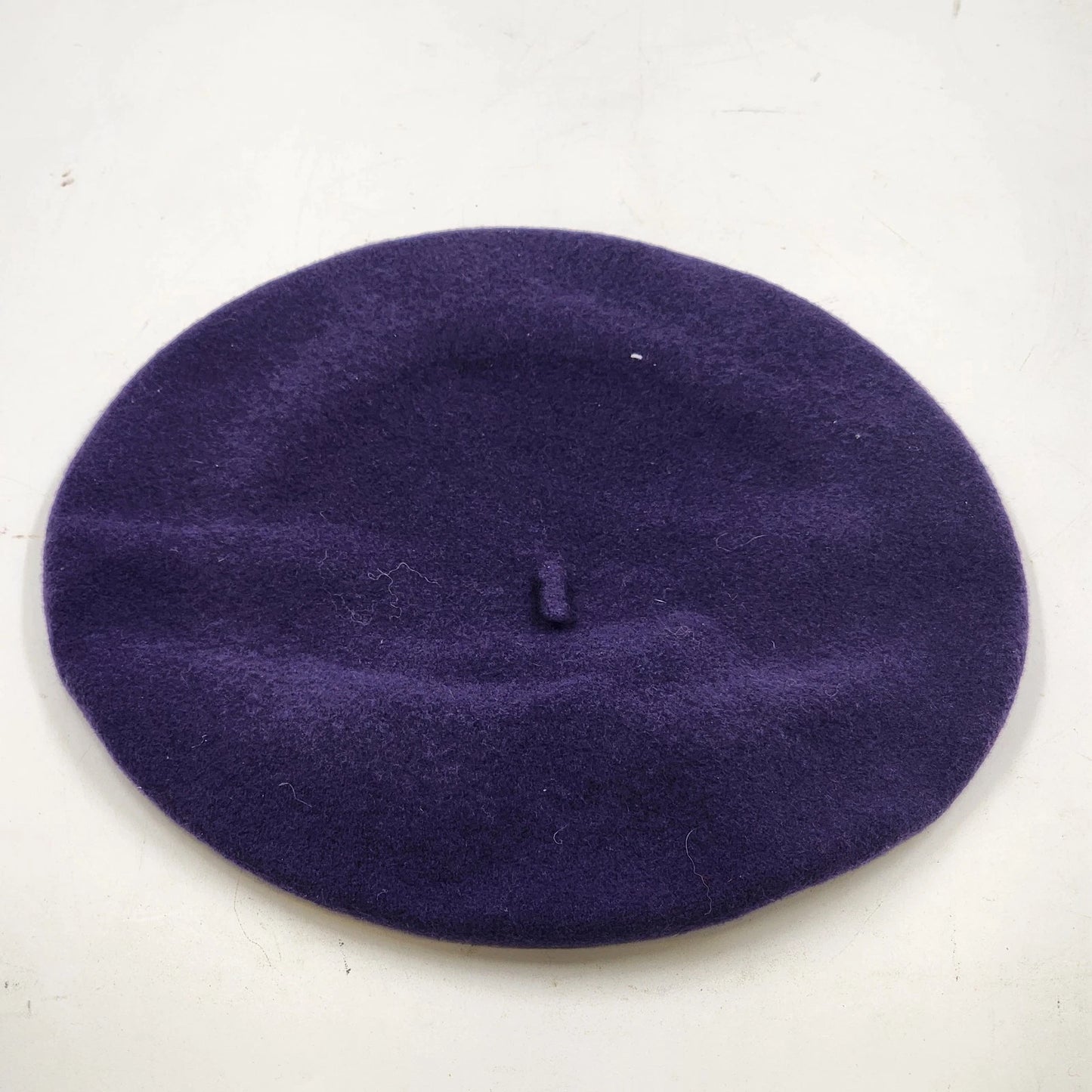 Parkhurst Women's Blue Violet Wool Beret Hat Classic French Style Winter Cap