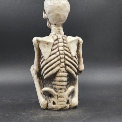 Halloween Resin Molded RIP Skeleton Grave Stone Serpent 13.5" Yard Decoration