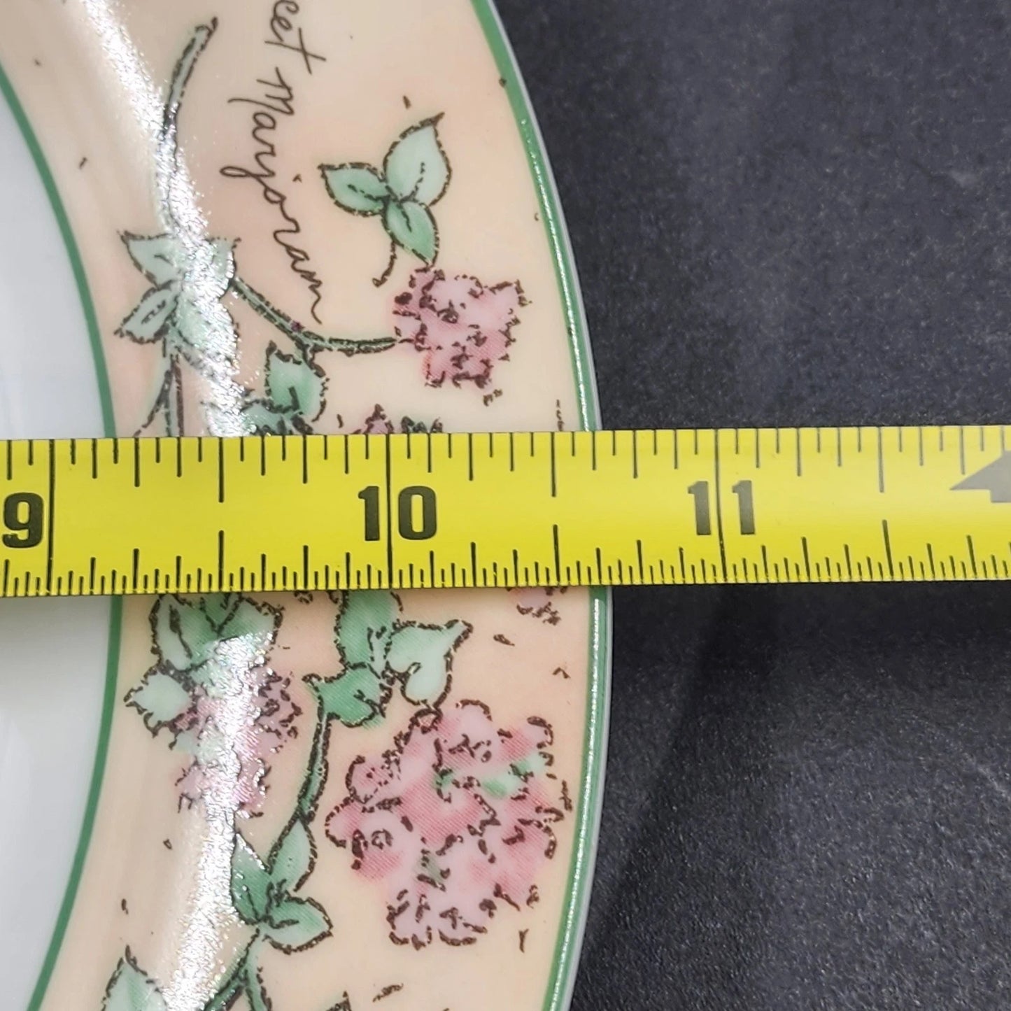 Sakura Sachet Dinner Plates 10.5" Set of 2 Sue Zipkin Herbs Floral 1996 Vintage