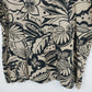 Hot Cotton Women's M Jacket Open Front & Blouse Beige Black 2 Piece Set Floral