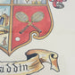 Gladdin Family Crest Coat of Arms Framed Vintage Heraldic Wall Art