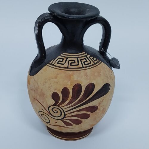 Handmade Urn Greek Pottery Vase Copy of Classic Period 500 BC 5" Double Handled