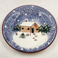4 Holly Mountain Lodge Salad Plates 8" The Cook's Bazaar FWC Winter Scene