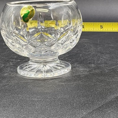 Open Sugar Bowl Waterford Lismore Footed Signed Elegant Crystal Glass