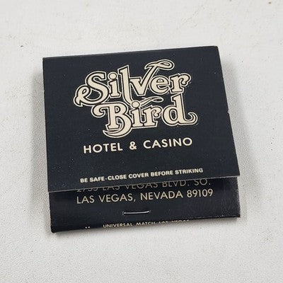 14 Silver Bird Hotel Casino Matchbooks Unstruck Las Vegas Nevada Closed in 1981