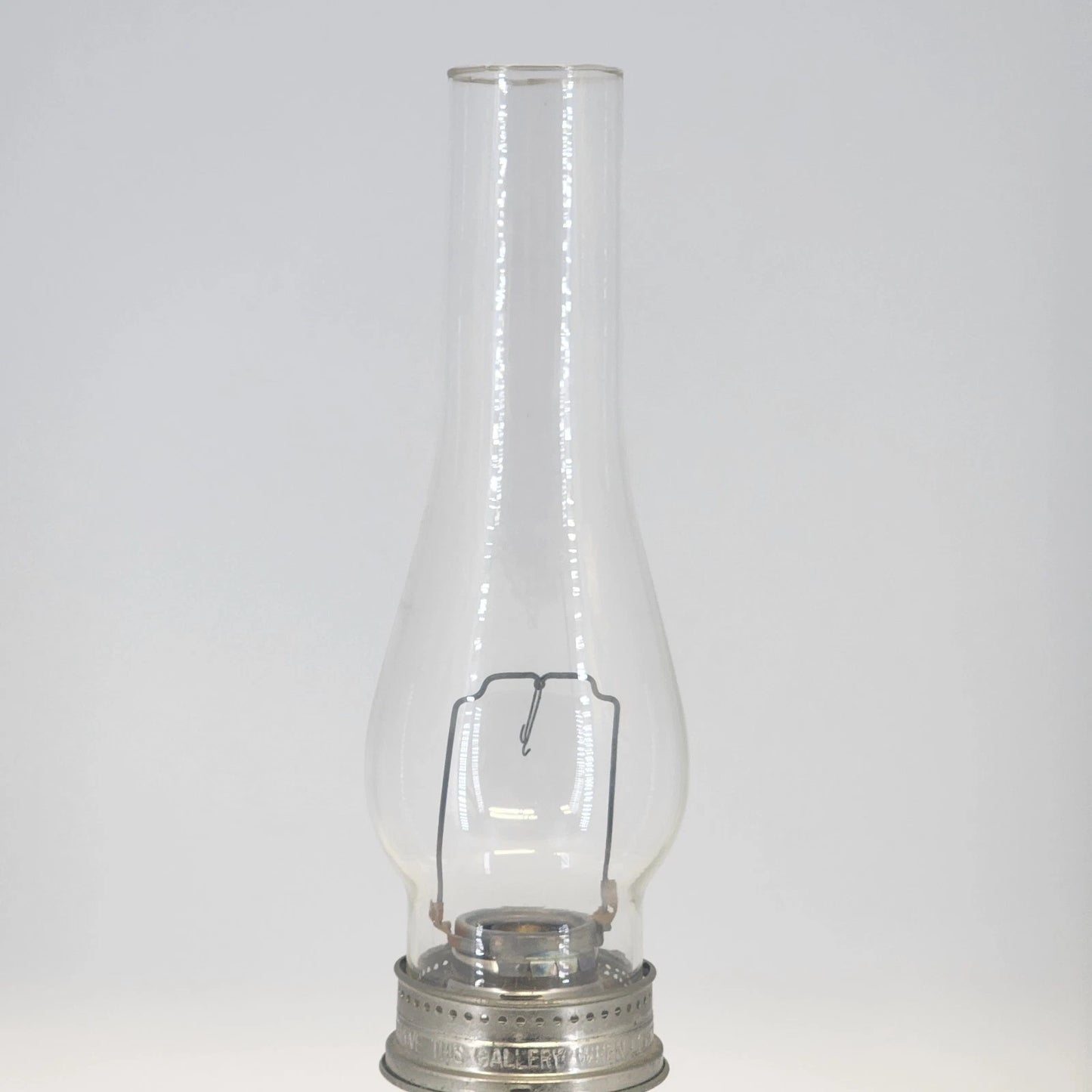 Aladdin 23 Kerosene Mantle Lamp Brass Burner Colonial Squares Clear Reservoir