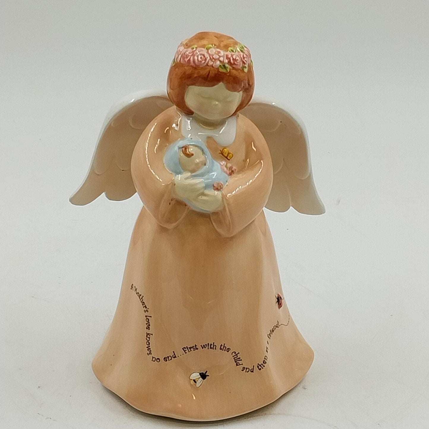 Ella Bella A Mother's Love Musical Angel & Baby Figurine Pavilion Gift 2002