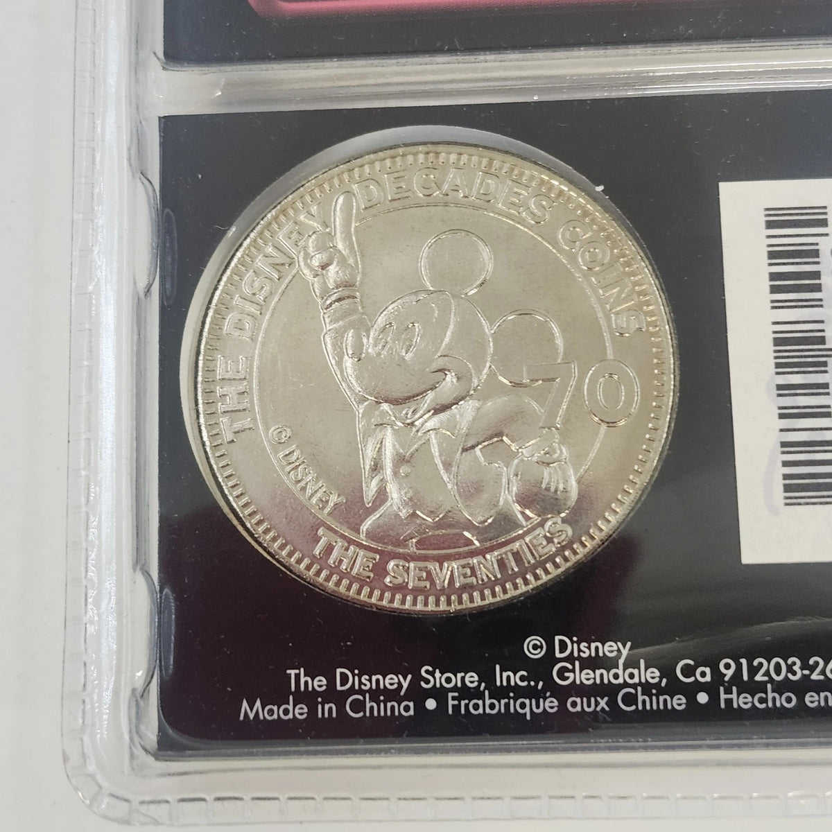 Disney Store Decades Coin #9 Mickey Minnie Mouse Disco 1979 Sealed Vintage China