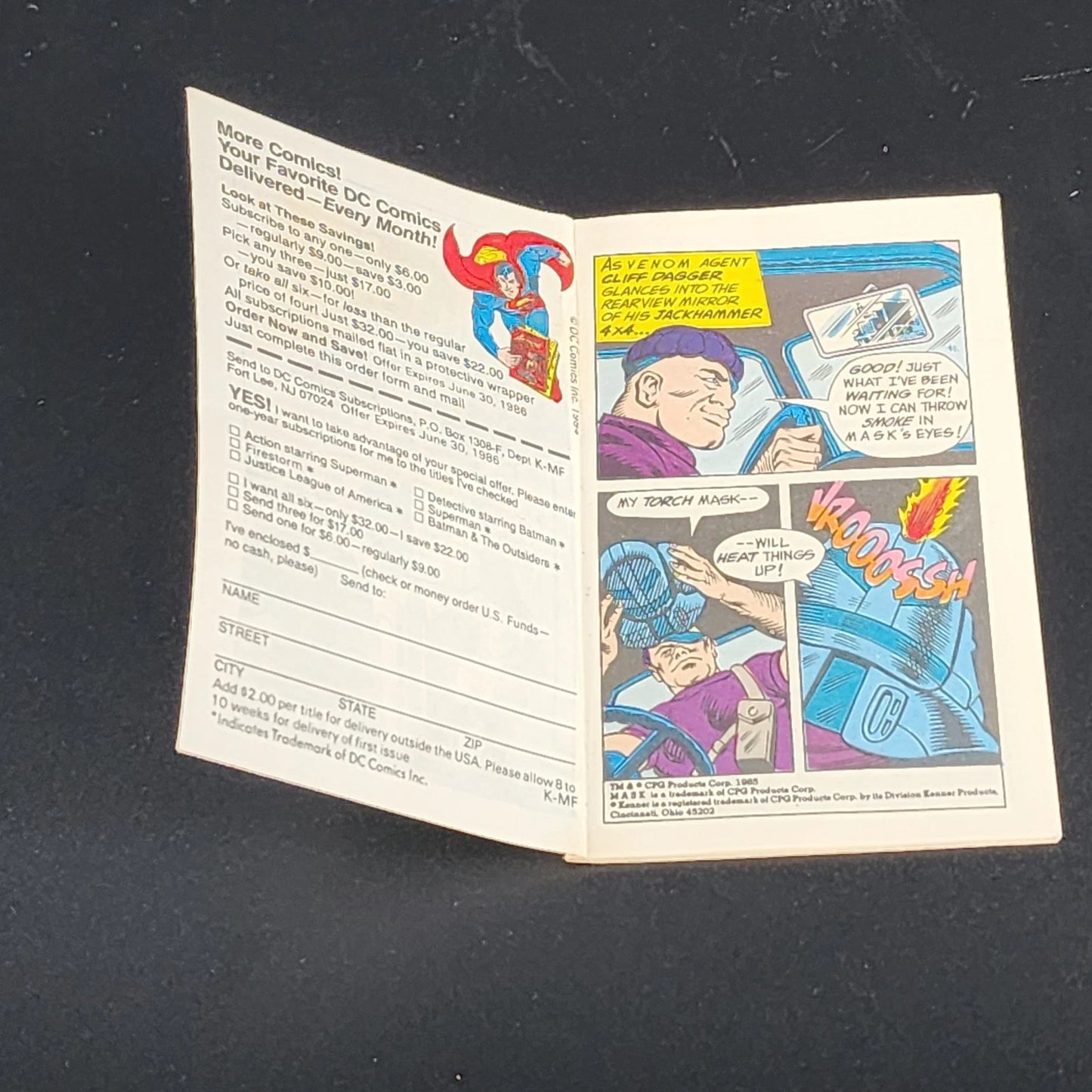 Kenner DC Super Power Collection Mini Comic Mask Assault on Boulder Hill #3 1983