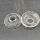 2 Cast Lead Crystal Babiche Candle Cup 3" Chandelier Light Lamp Parts