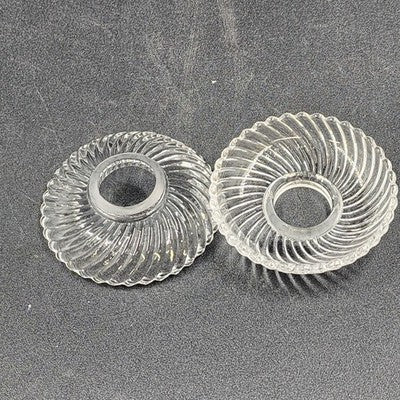 2 Cast Lead Crystal Babiche Candle Cup 3" Chandelier Light Lamp Parts