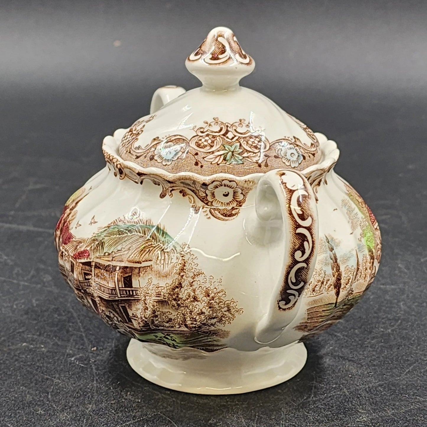 Johnson Bros Heritage Hall Sugar Bowl & Lid Spanish Hacienda Ironstone England