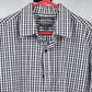 Denver Hayes Flextech Dress Shirt Men’s Black Check Size Medium Regular Standard