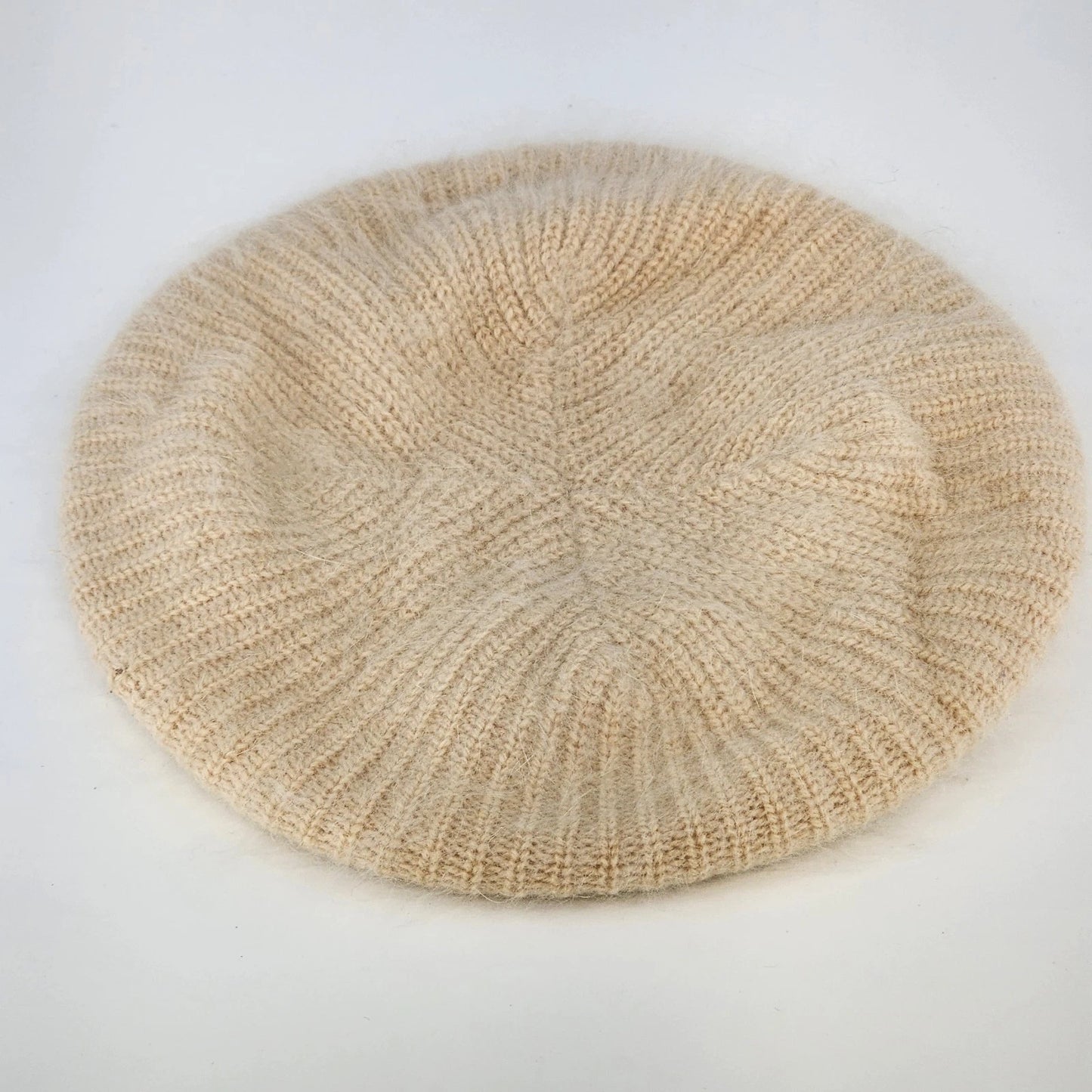 Beige Italian Style Beret Women’s Knit Beanie Hat Cap Soft One Size Classic Chic