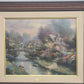 Thomas Kinkade Lamplight Bridge Ltd Edit Canvas 20x16 Hand-Highlighted 259/2950