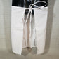 White Half Bistro Apron E28 Fame Fabrics 2 Pockets 19" L x 28" W Poly-Cotton