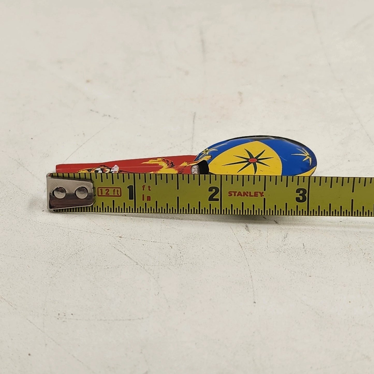 Tin Litho Dog Circus Whistle Toy Made in Japan Working Metal Toy 1960's Vintage