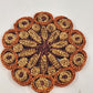Set of 2 Vtg Straw Rattan Woven Trivets 7" Braided Kitchen Hot Pads Boho Decor