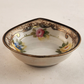 Nippon China Salt Cellar Trinket Dish Hand Painted Gold Floral Butter Pat Bowl