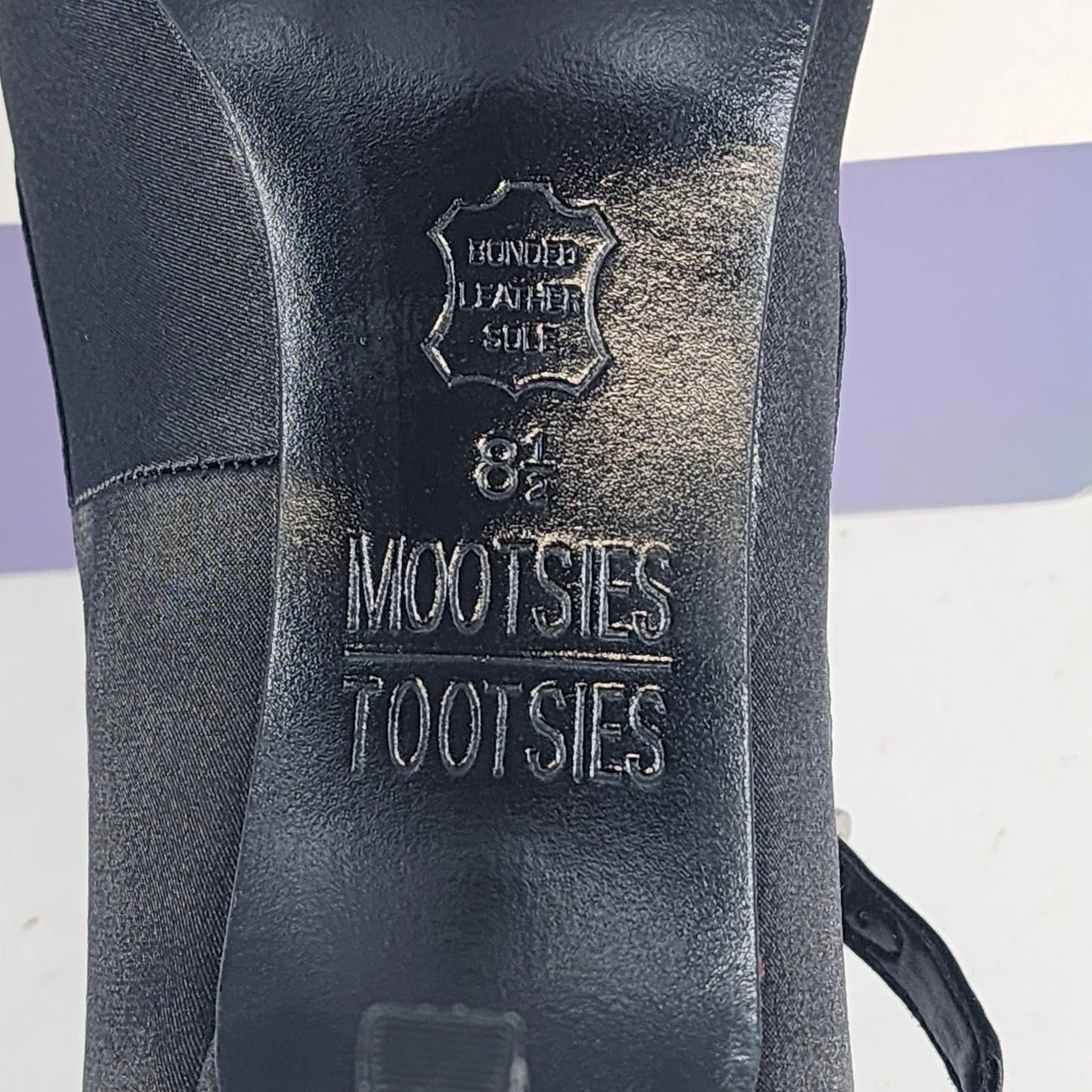 Mootsies Tootsies Mobabyme Heels Womens 8.5 Black Satin Pumps