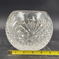 Astral Rose Bowl Vase Full Lead Cut Glass Crystal 5" Deep Fan Diamond Korea