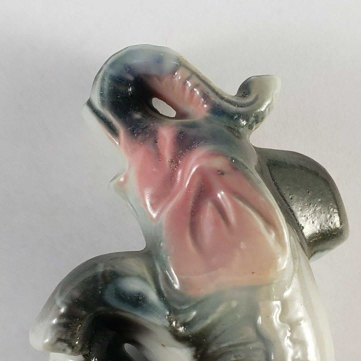 Japan Ceramic Figure Elephant Circus Performer Gray Pink Figurine 1950s