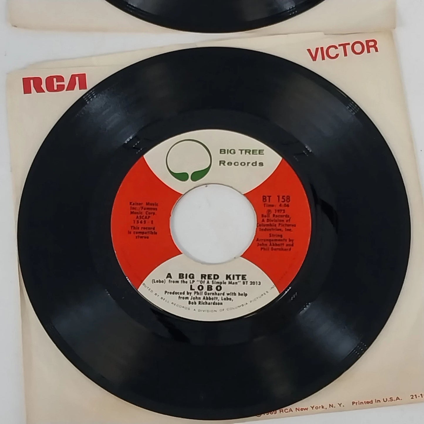 Lobo 45 RPM Vinyl Lot Soft Rock Singles Big Tree Records 1970s