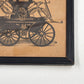 2 Firefighting Art Prints Horse-Drawn Fire Engine & Hand Pump Cart Wall Decor 1