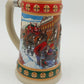 Budweiser Holiday Stein Hometown Holiday Ceramarte Clydesdales Vtg Mug Cup 1993