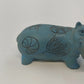 Berlin Design Blue Hippopotamus Pottery Figurine Egyptian Art William Hippo 4"