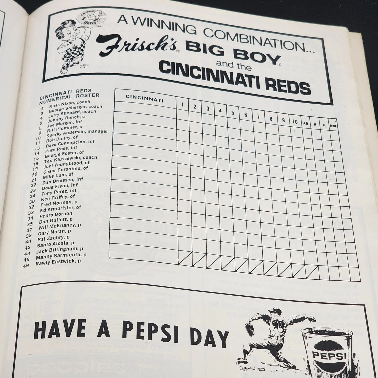 1976 NL Championship Series Program Cincinnati Reds vs Philadelphia Phillies MLB